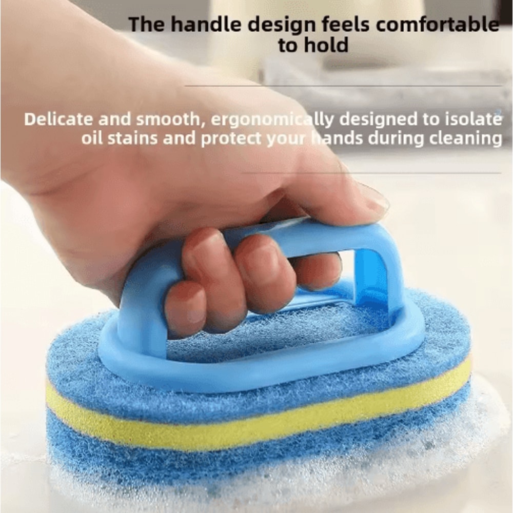 Magic Handle MultiSurface Cleaning Sponge Brush Set 8