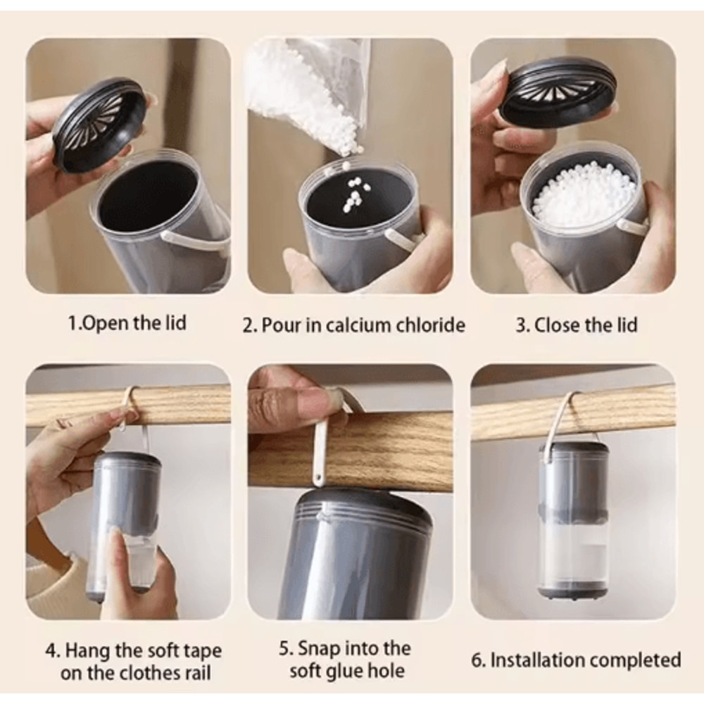 Hangable Moisture Absorber Dehumidifier Boxes For Wardrobe Home 7