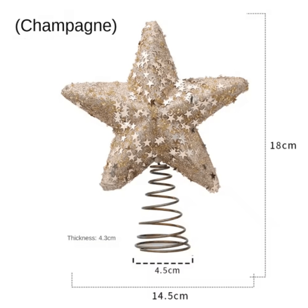 Pentagram Christmas Tree Star Topper Ornament 1