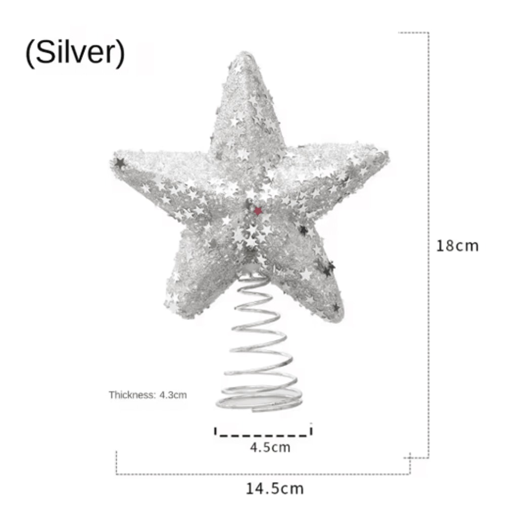 Pentagram Christmas Tree Star Topper Ornament 2