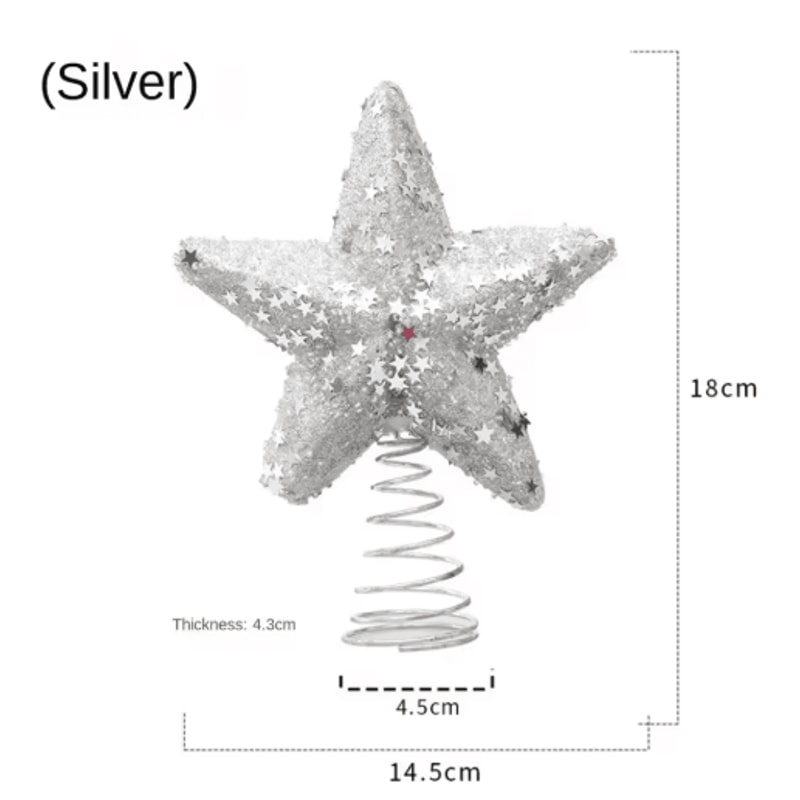 Pentagram Christmas Tree Star Topper Ornament 2