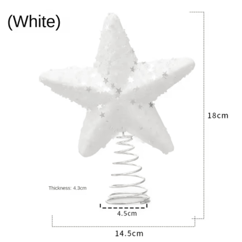 Pentagram Christmas Tree Star Topper Ornament 3