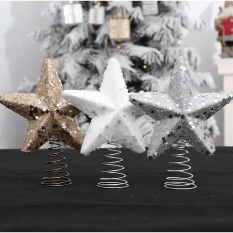 Pentagram Christmas Tree Star Topper Ornament 5