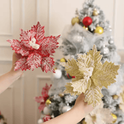 24cm artificial christmas flower tree pendant ornament