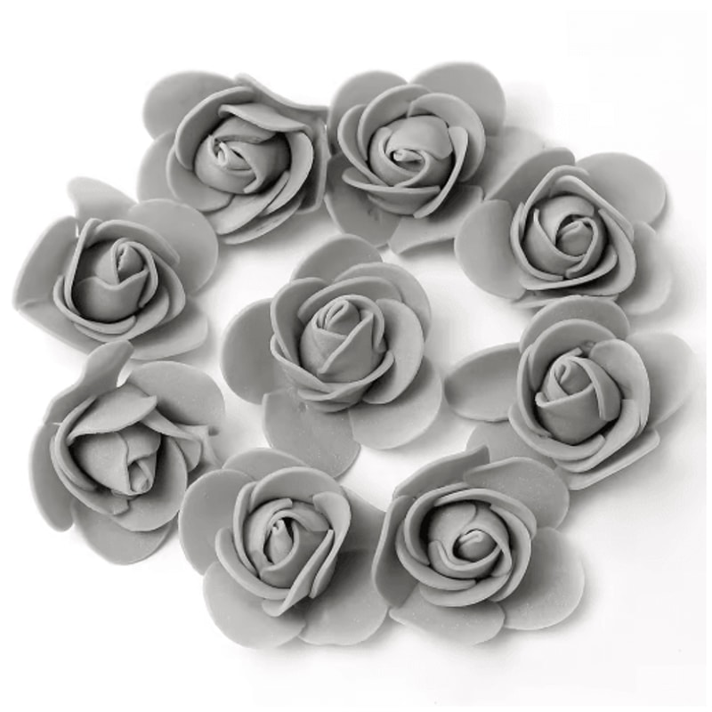 Mini Artificial Rose Flower Heads For Wedding Party Decorations 11