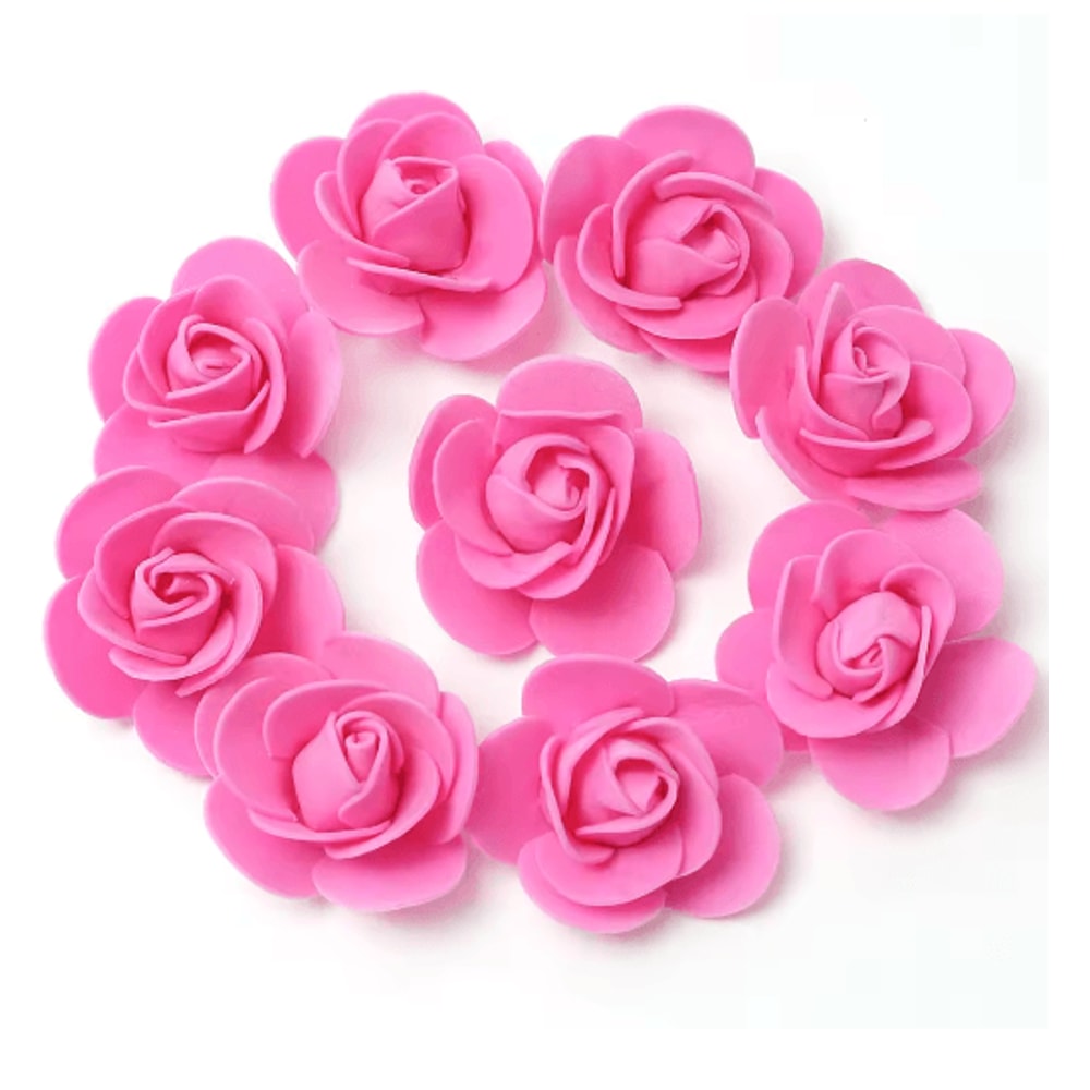 Mini Artificial Rose Flower Heads For Wedding Party Decorations 12