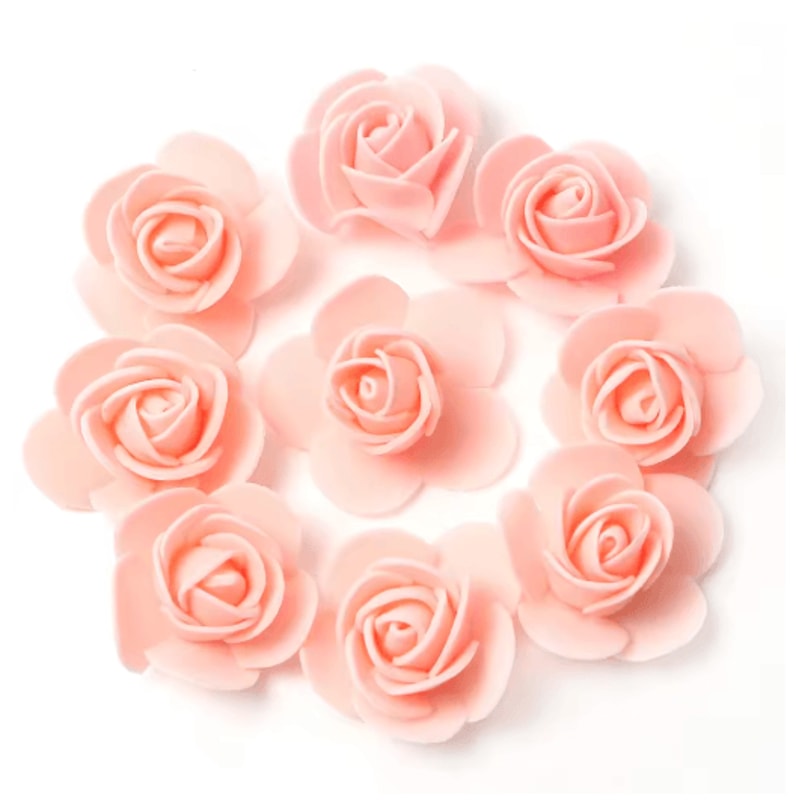 Mini Artificial Rose Flower Heads For Wedding Party Decorations 13