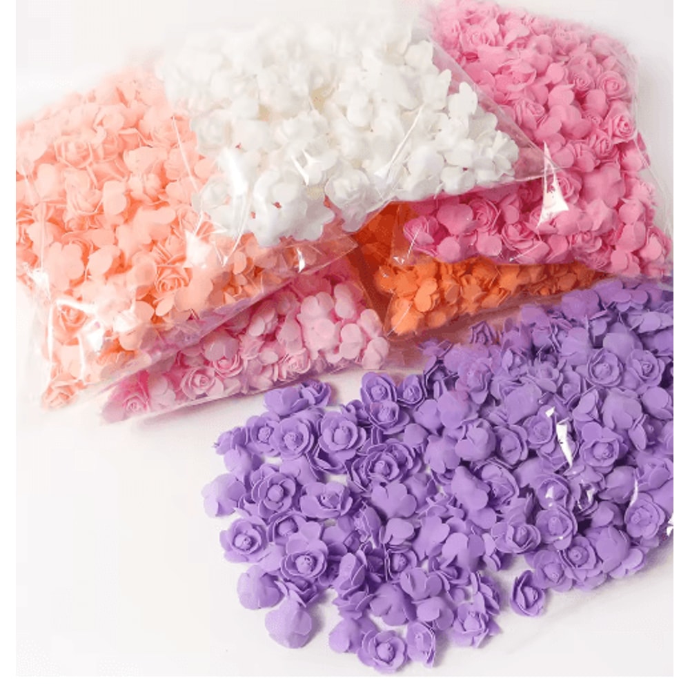 Mini Artificial Rose Flower Heads For Wedding Party Decorations 19