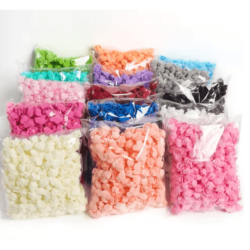 Mini Artificial Rose Flower Heads For Wedding Party Decorations 0