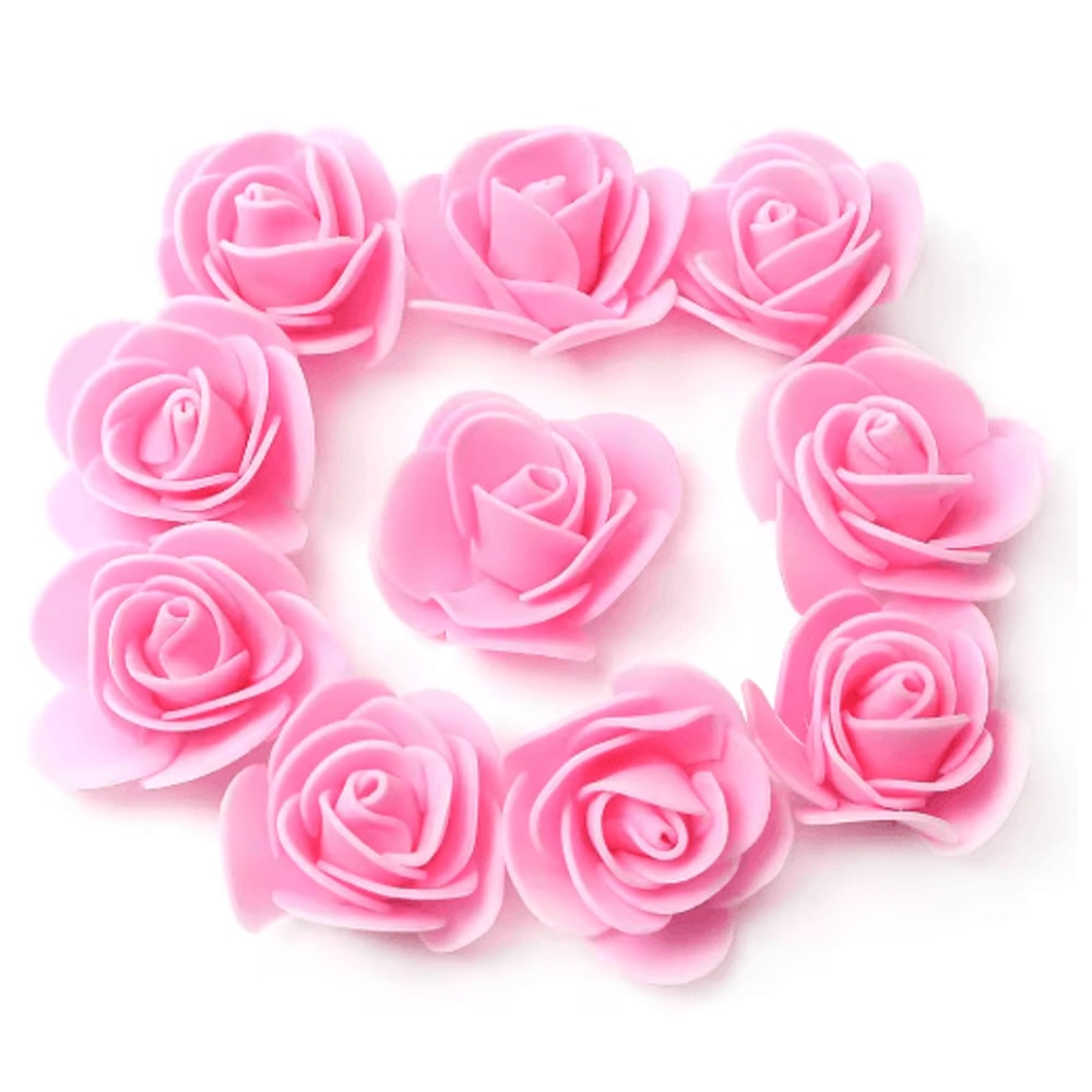 Mini Artificial Rose Flower Heads For Wedding Party Decorations 8