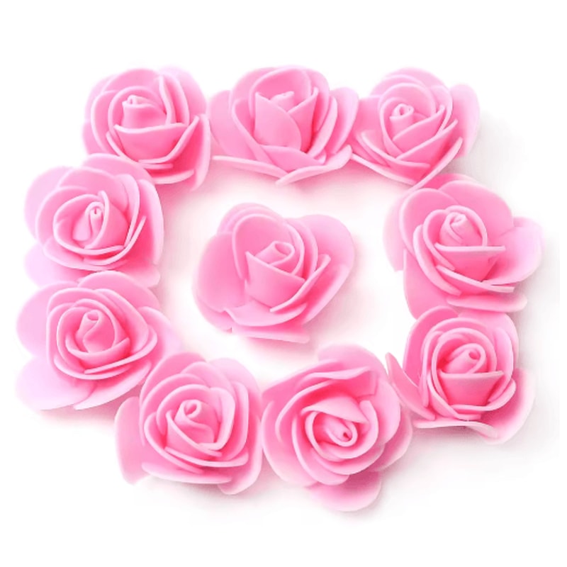 Mini Artificial Rose Flower Heads For Wedding Party Decorations 8