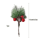Artificial Pine Branch With Red Holly Berries Christmas Decoration 2