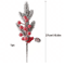 Artificial Pine Branch With Red Holly Berries Christmas Decoration 8