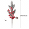Artificial Pine Branch With Red Holly Berries Christmas Decoration 8