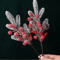 Artificial Pine Branch With Red Holly Berries Christmas Decoration 12