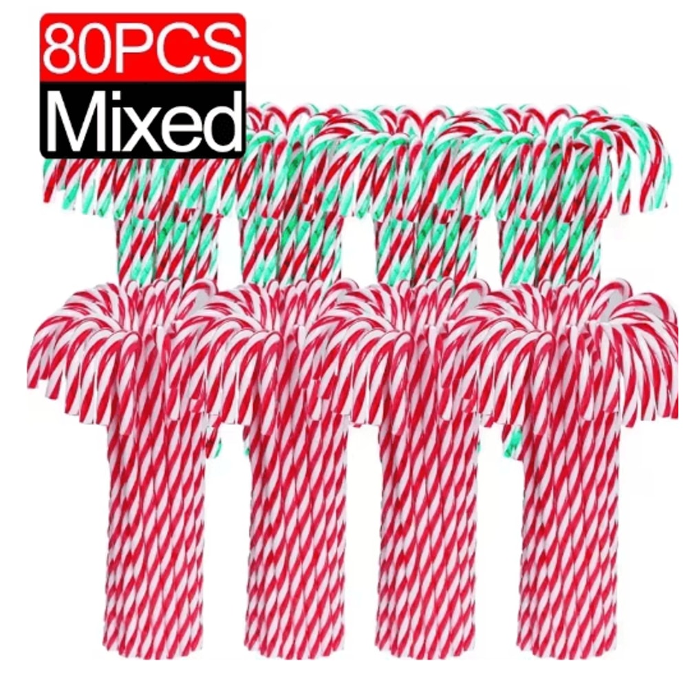 Classic Candy Cane Christmas Tree Hanging Ornament Set 4