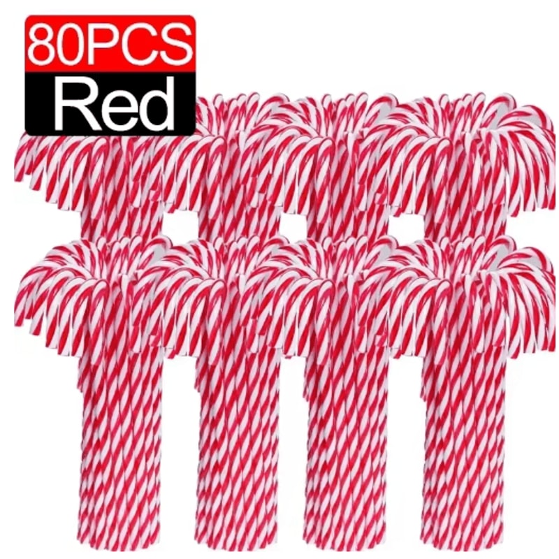 Classic Candy Cane Christmas Tree Hanging Ornament Set 6