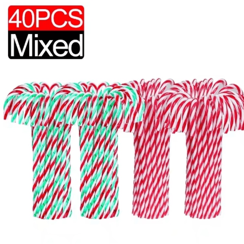 Classic Candy Cane Christmas Tree Hanging Ornament Set 14