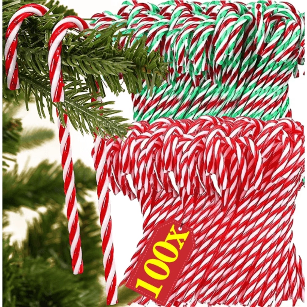 Classic Candy Cane Christmas Tree Hanging Ornament Set 0