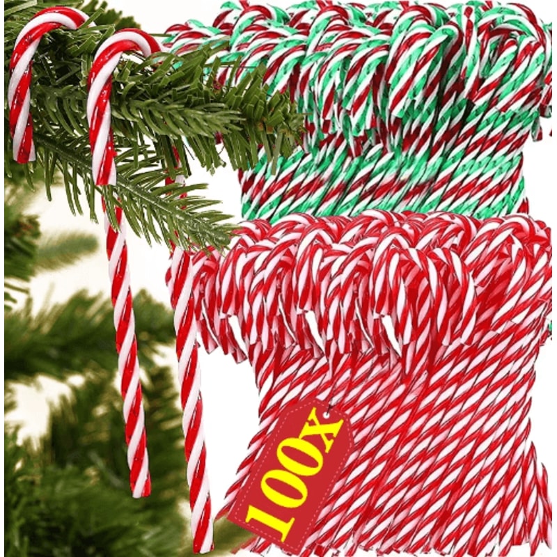 Classic Candy Cane Christmas Tree Hanging Ornament Set 0