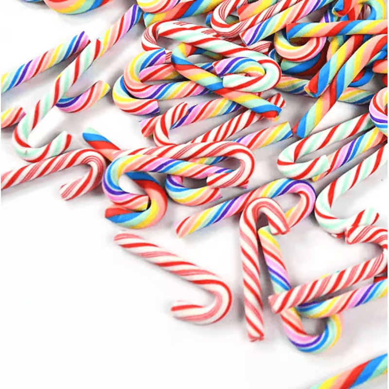 Mini Resin Candy Cane Ornaments For Christmas Tree DIY Crafts 5