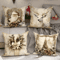 Festive Christmas Pillow Cover With Santa Claus Reindeer Design 7