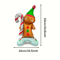 Gingerbread Man Christmas Foil Balloon Set With Green Hat 2PCS 3