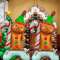 Gingerbread Man Christmas Foil Balloon Set With Green Hat 2PCS 0