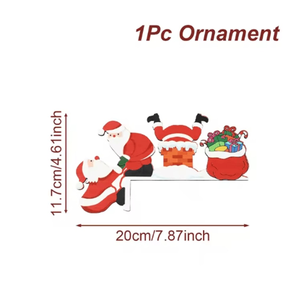 Merry Christmas Wooden Door Frame Decoration Pendant 2