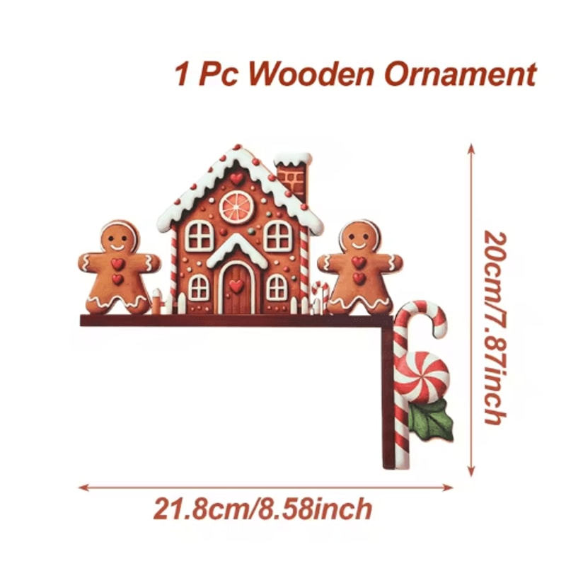 Merry Christmas Wooden Door Frame Decoration Pendant 5