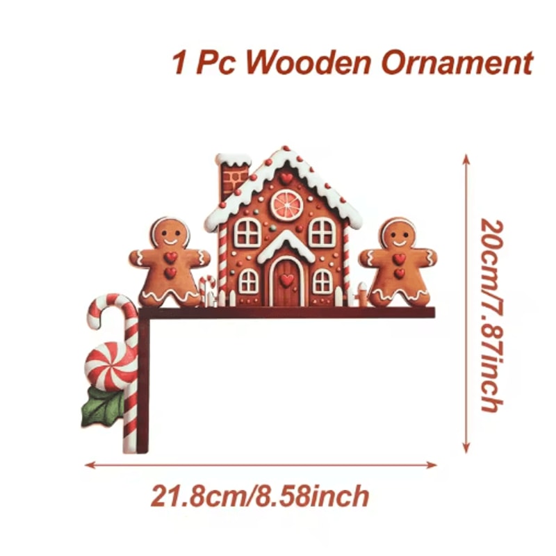 Merry Christmas Wooden Door Frame Decoration Pendant 6