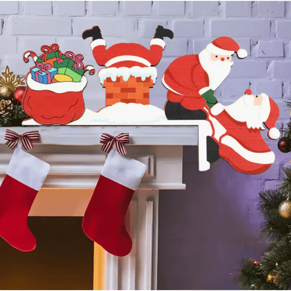 Merry Christmas Wooden Door Frame Decoration Pendant 7