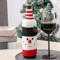 Santa Snowman Christmas Wine Bottle Cover Set 5