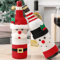 Santa Snowman Christmas Wine Bottle Cover Set 9