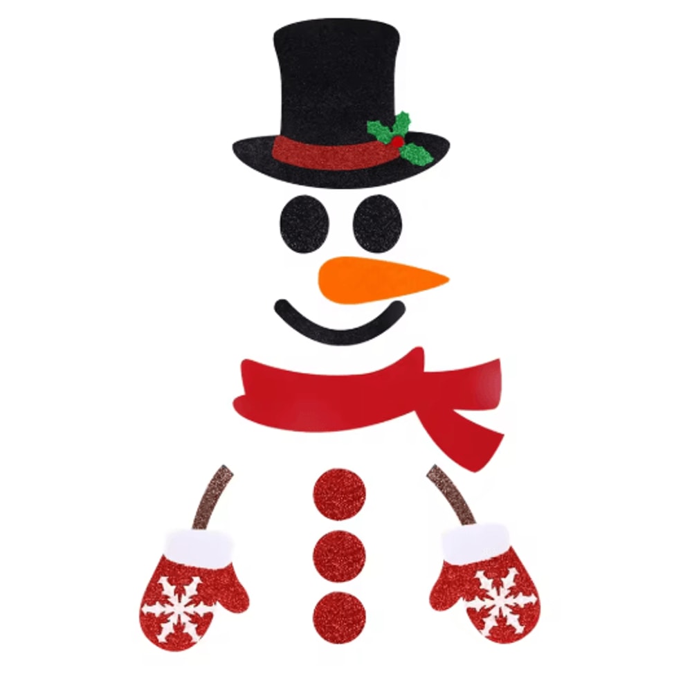 Festive Christmas Felt Window Door Sticker Decorations 3