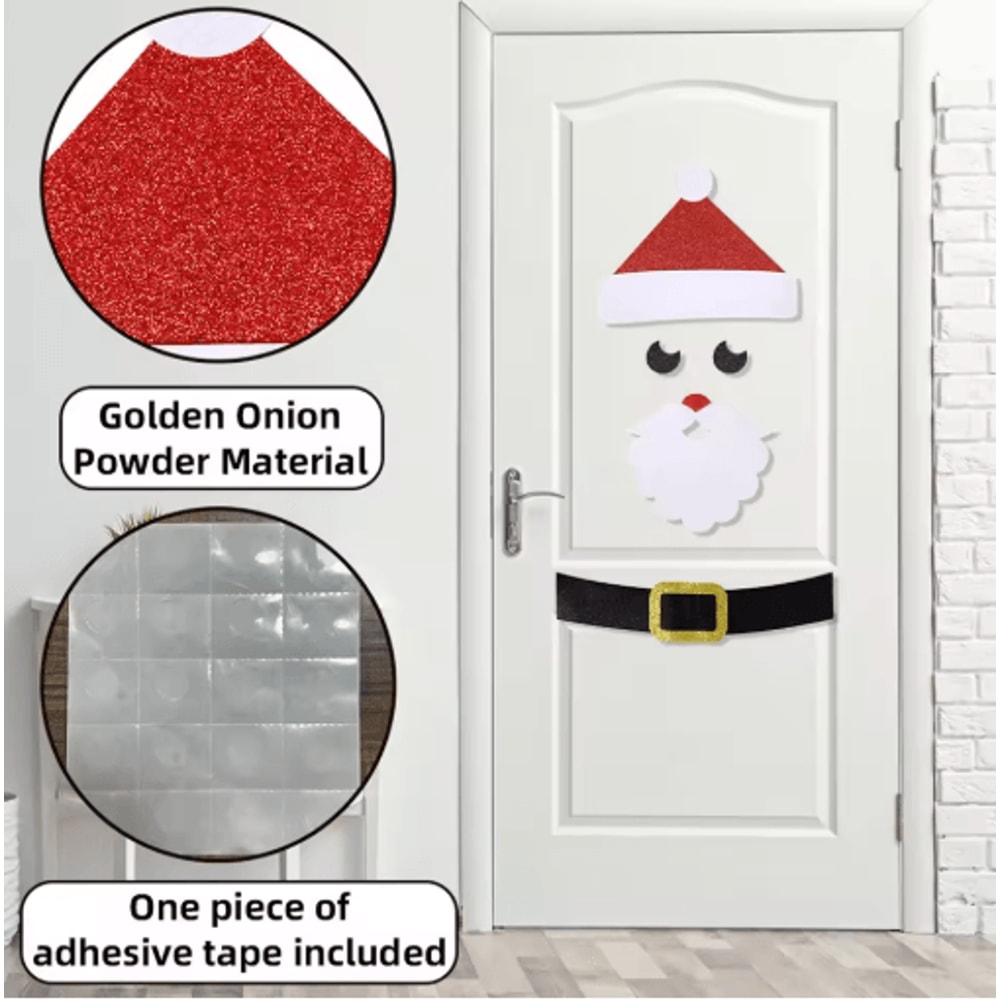 Festive Christmas Felt Window Door Sticker Decorations 6