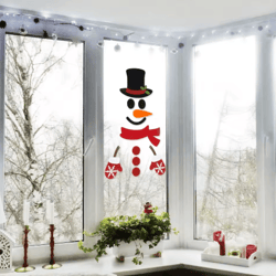 festive christmas felt window & door sticker decorations