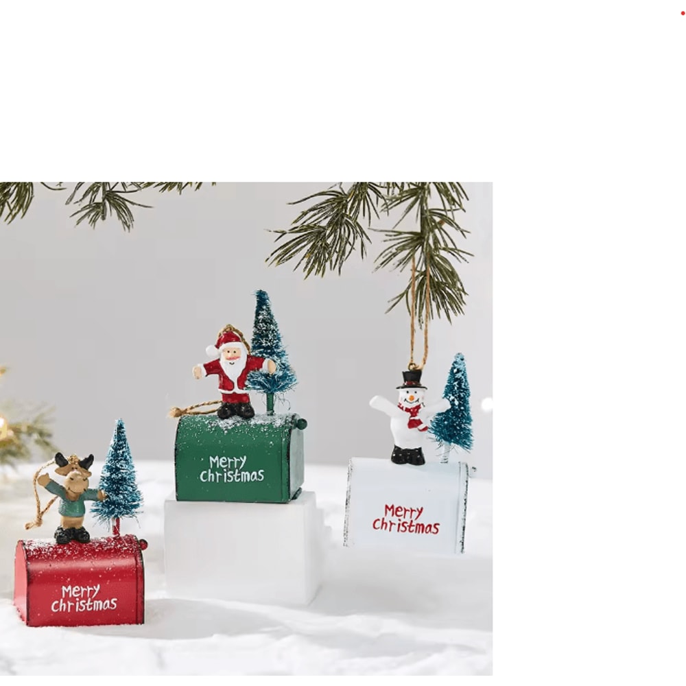 Festive Wrought Iron Christmas Decorative Mailbox Ornament 5