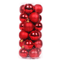 Mini Flocked Christmas Ball Ornament Set 24PCS 8