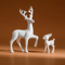 Cute Mother Deer Fawn Figurine Decor Set 2PCS 0