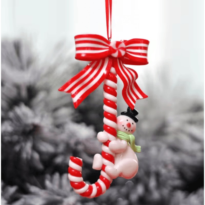 Handcrafted Santa Snowman Soft Pottery Christmas Tree Pendant 2