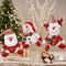 Cute Santa Snowman Reindeer Plush Christmas Tree Ornaments 7