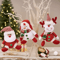 Cute Santa Snowman Reindeer Plush Christmas Tree Ornaments 7