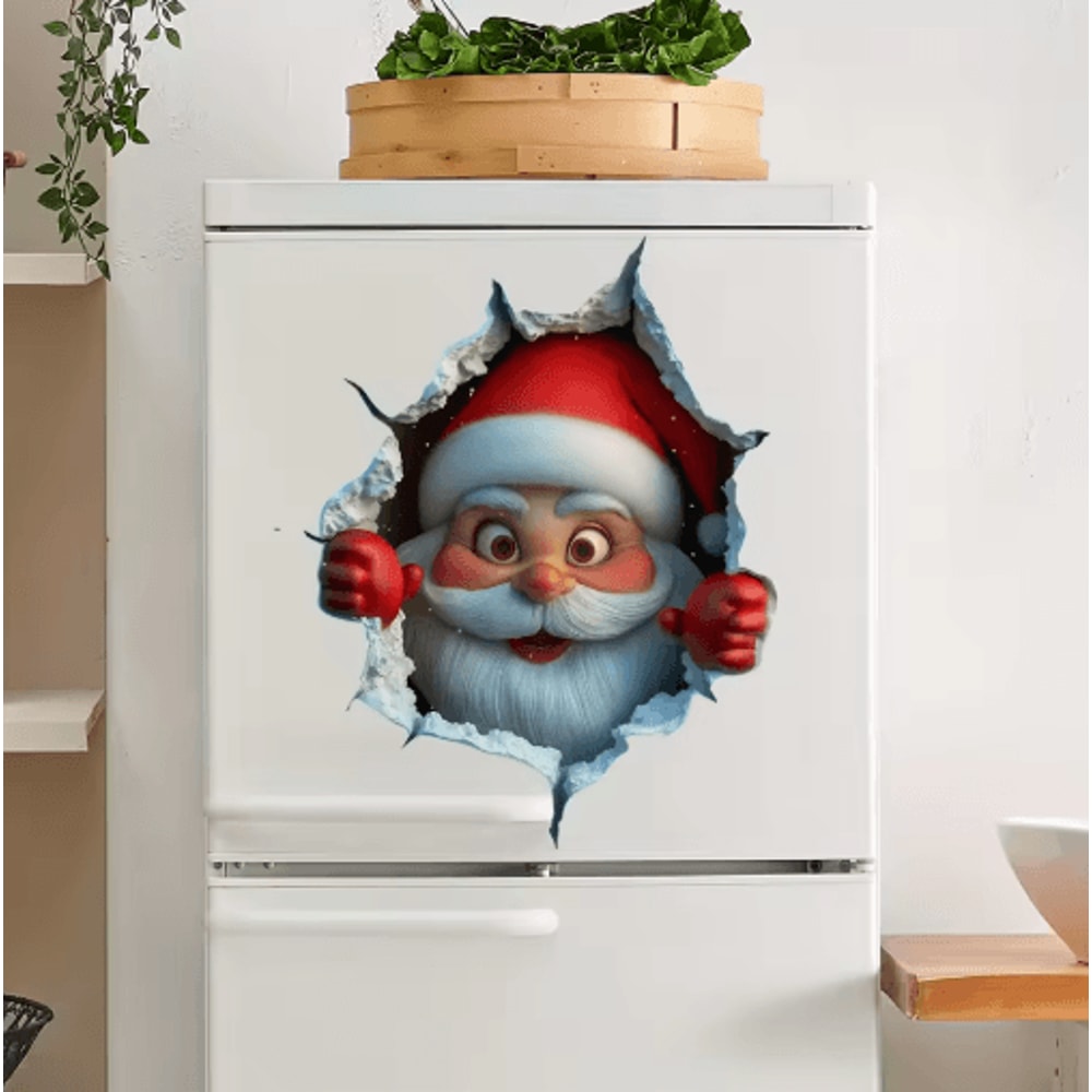 Festive Santa Claus Christmas Wall Sticker For Home Decor 6