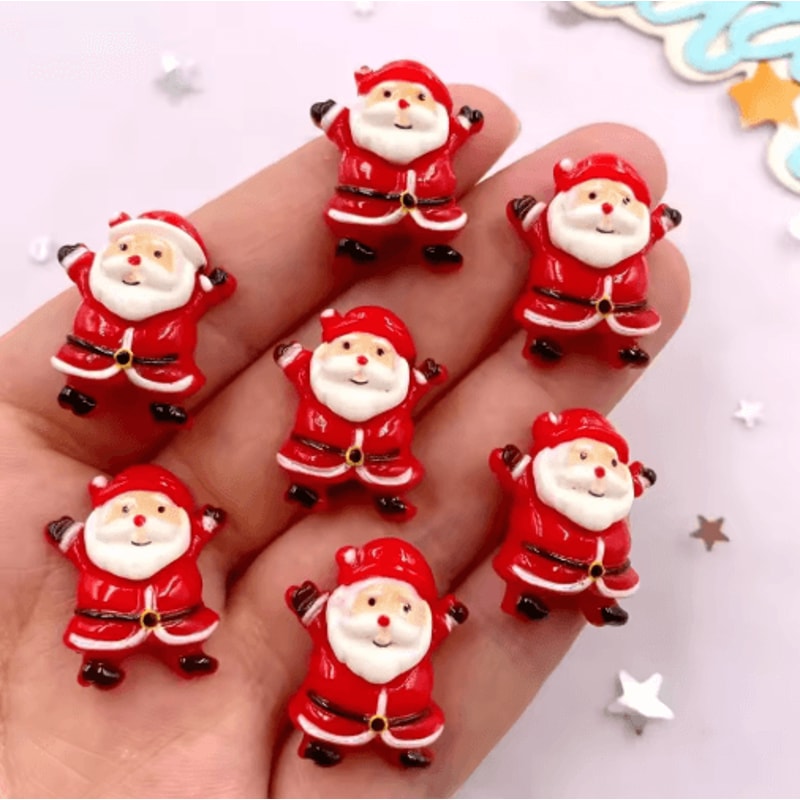 Colorful Santa Claus Resin Flatback Charms For DIY Crafts 15PCS 1