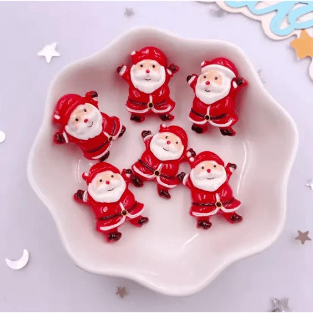 Colorful Santa Claus Resin Flatback Charms For DIY Crafts 15PCS 2