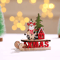 Rustic Wooden Christmas Sleigh Decoration With Santa Snowman 5