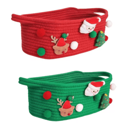 santa holiday storage basket – large christmas storage bin for gifts & toys
