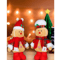 Festive Gingerbread Plush Doll Cute Gingerbread Man Plush Christmas Pillow Toy 3