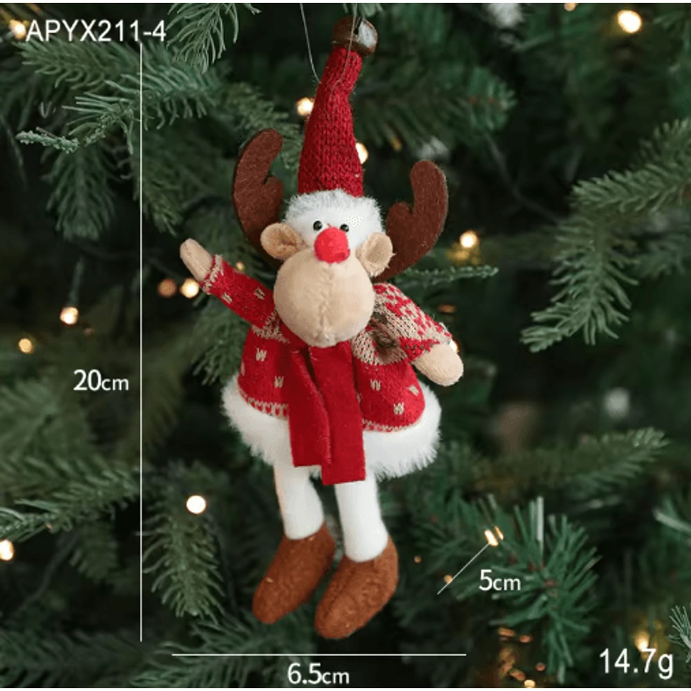 Angel Doll Christmas Tree Ornament Hanging Angel Plush Decoration For Holiday New Year 12
